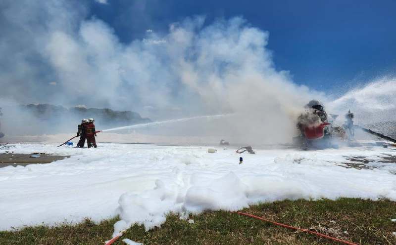 Ukrainian crew member injured by debris in Subang helicopter fire