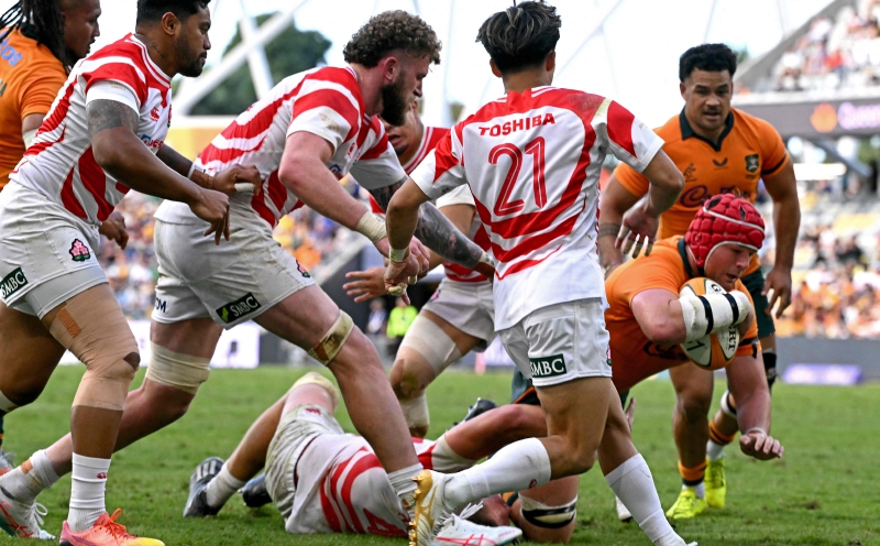 Australia run riot to crush Japan 56-17 in Townsville