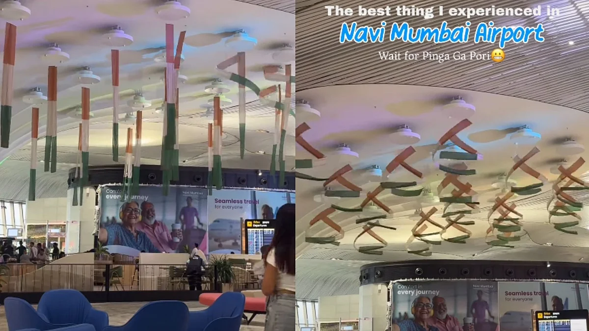 'Twirling Tri-Colours': Navi Mumbai Airport’s Independence Day Decor Wins Internet - VIDEO