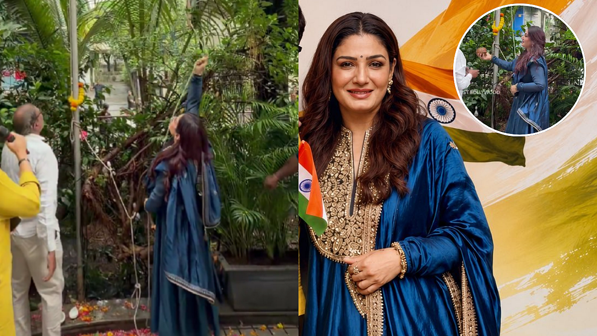 Raveena Tandon Hoists The Tricolour On Independence Day, Performs Traditional Ritual Before Flag Ceremony | WATCH