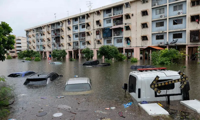 Thai capital Bangkok declares flood disaster after 48 hours of heavy rain leave canals full, roads submerged