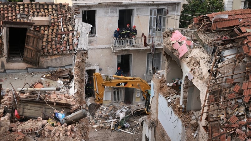 Two dead after explosion destroys building in Athens